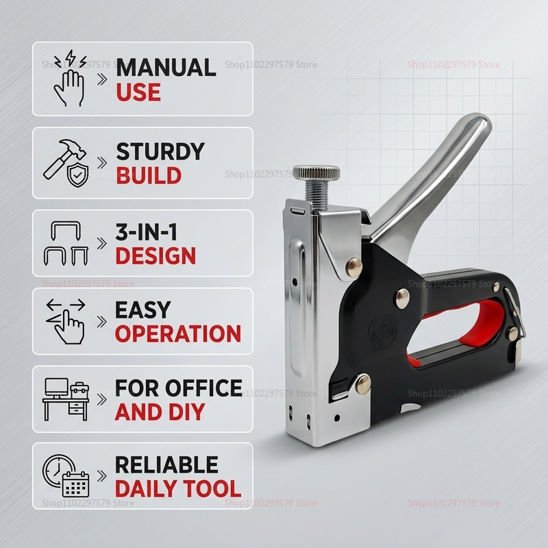 Staple Gun Electric - Heavy Duty 3 in 1 Stapler
