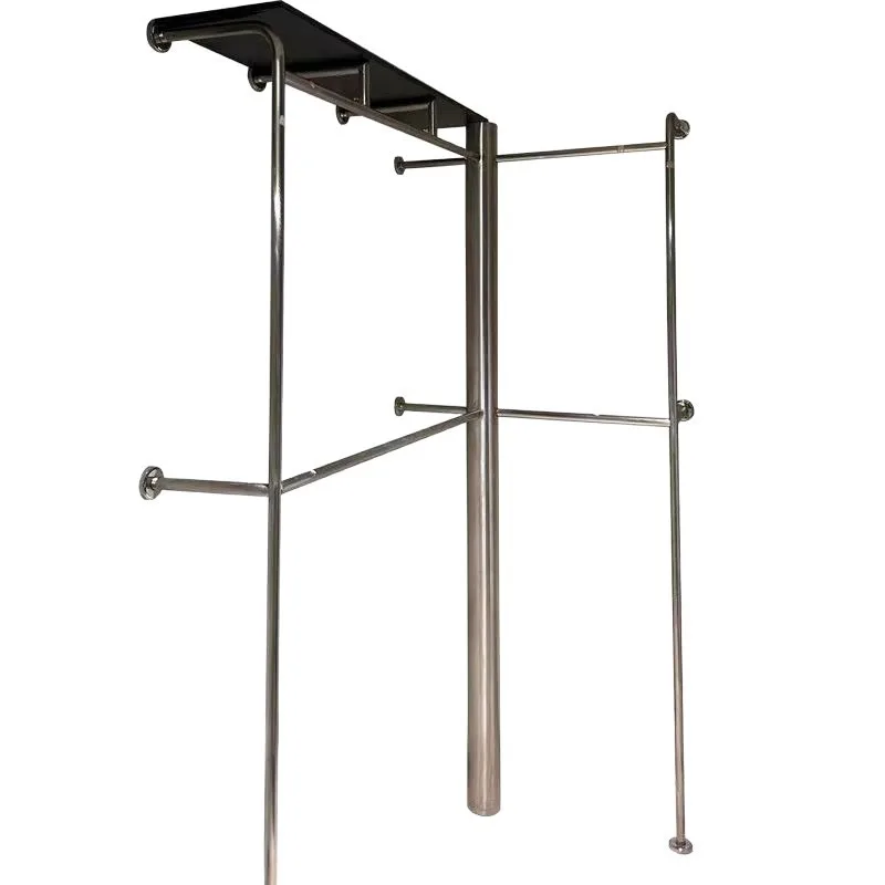 Power Tools Display Rack - Stainless steel brushed clothing display rack,