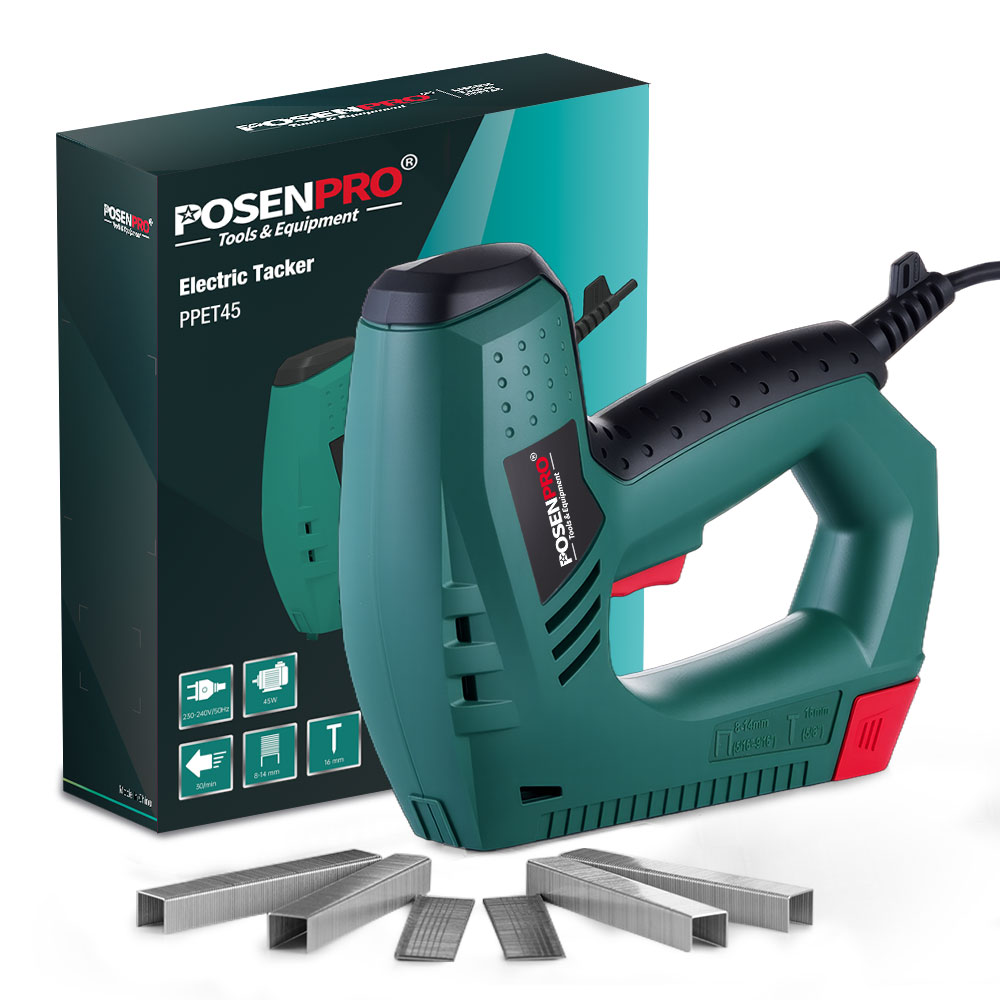 Staple Gun Electric - 45W Corded Electric Taker With Free