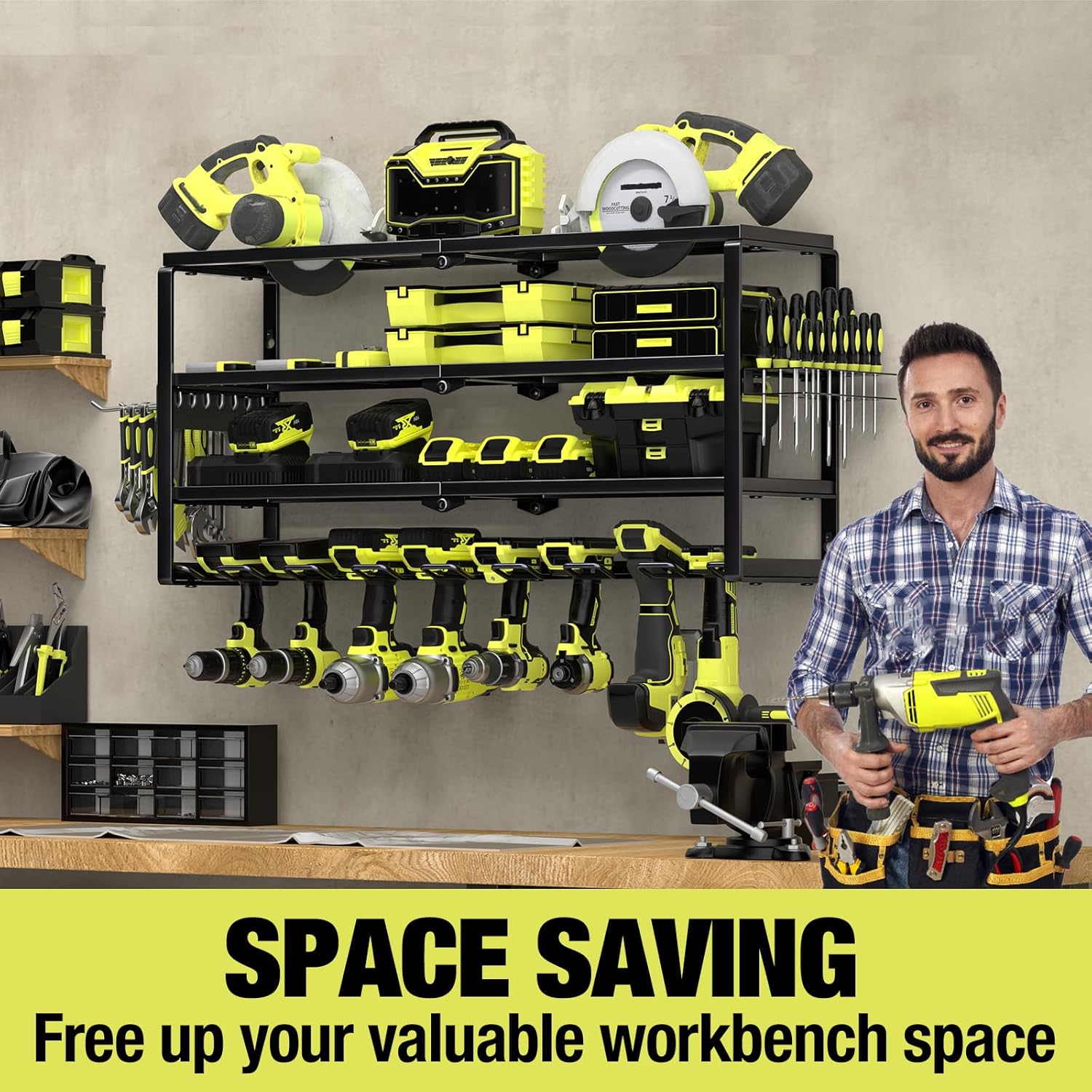 4 Layer Wall Mount Power Tool  - Power Tools Station ulasan dan harga