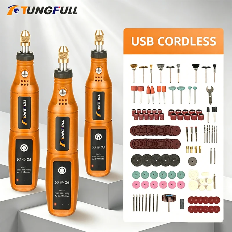 TUNGFULL Mini Electric Grinder - Power Tools Safety ulasan dan harga