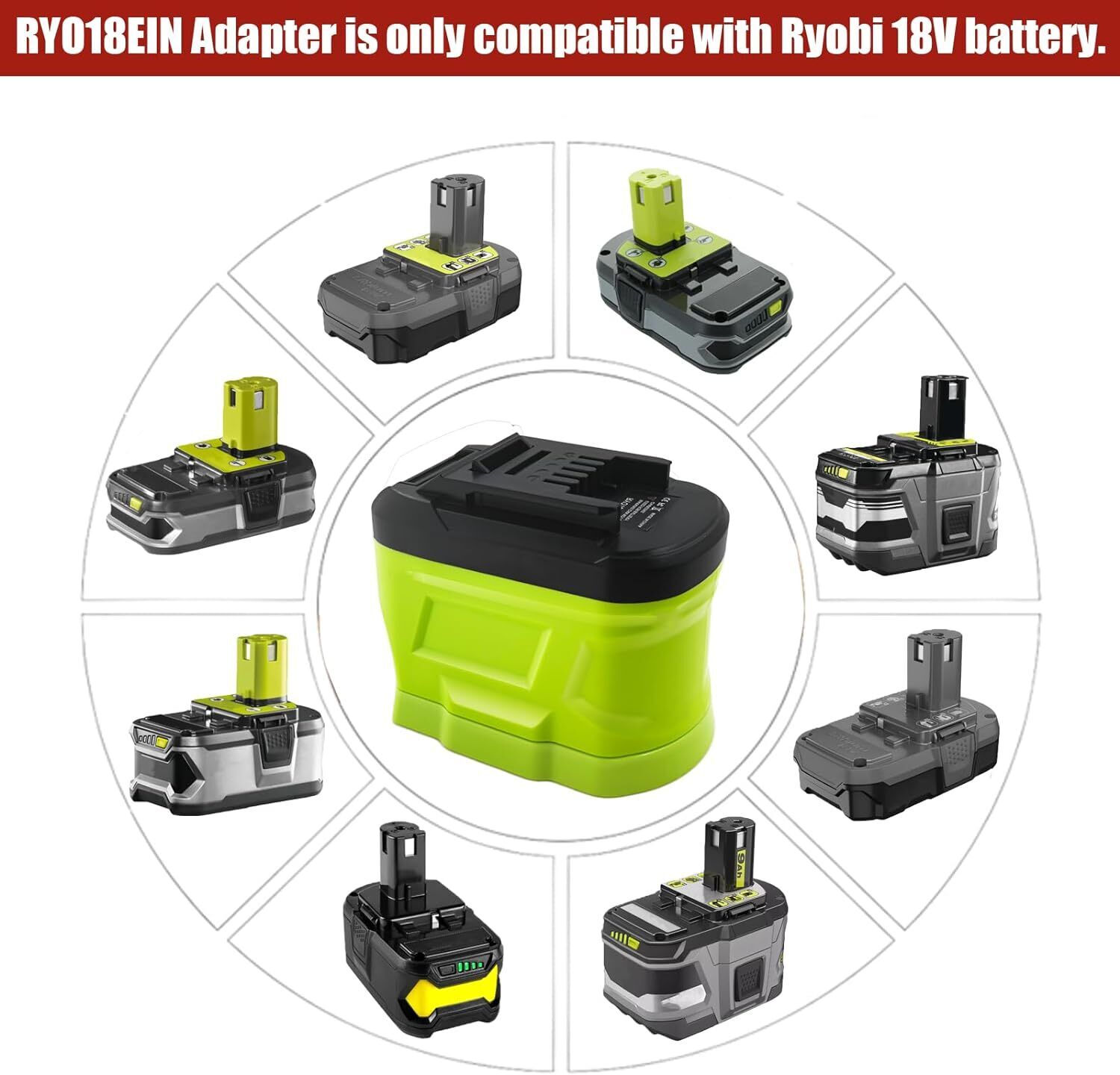 Battery Adapter for Ryobi 18V  - Power Tools Ryobi ulasan dan harga