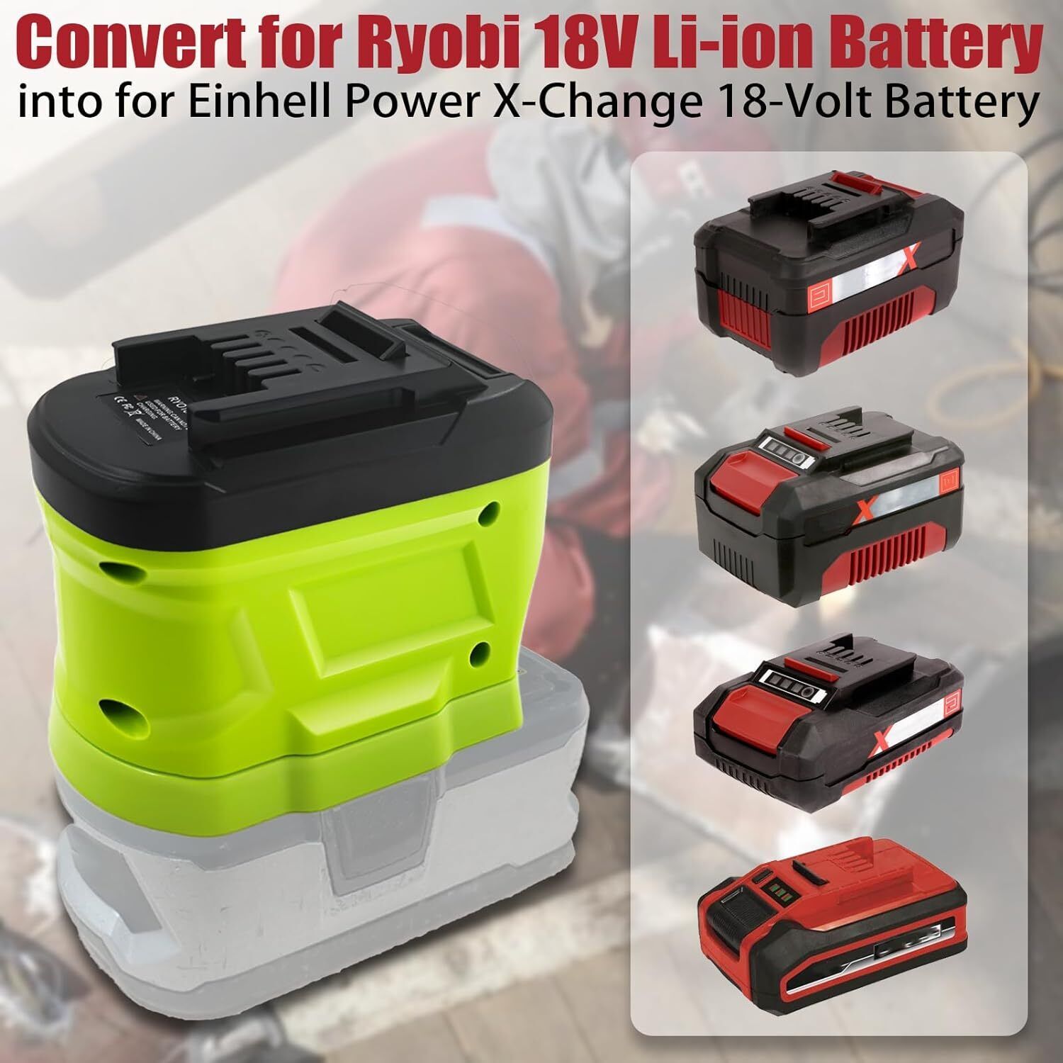 Battery Adapter for Ryobi 18V  - Power Tools Ryobi ulasan dan harga