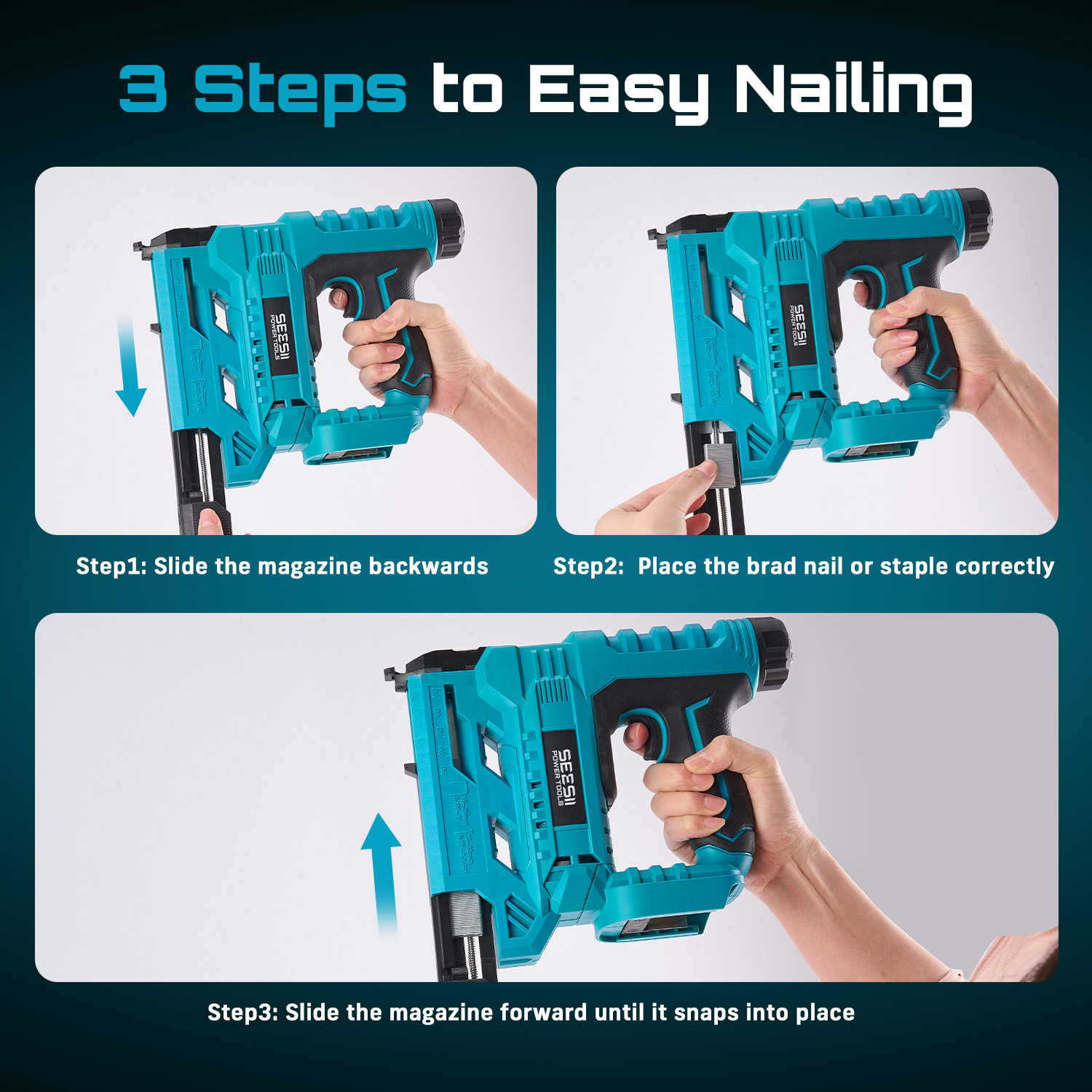 SEESII Electric Nail Gun Cordl - Staple Gun Electric ulasan dan harga