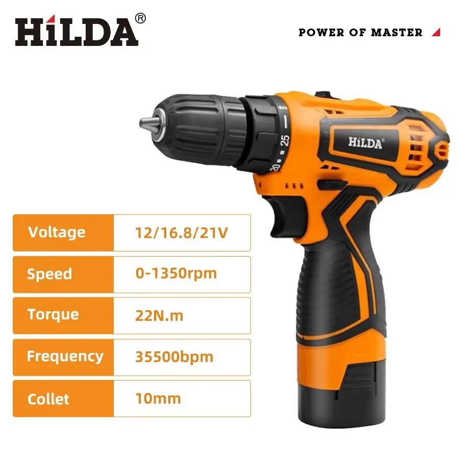 HILDA 12V/16.8V Cordless Drill - Power Tools You Must Have ulasan dan harga