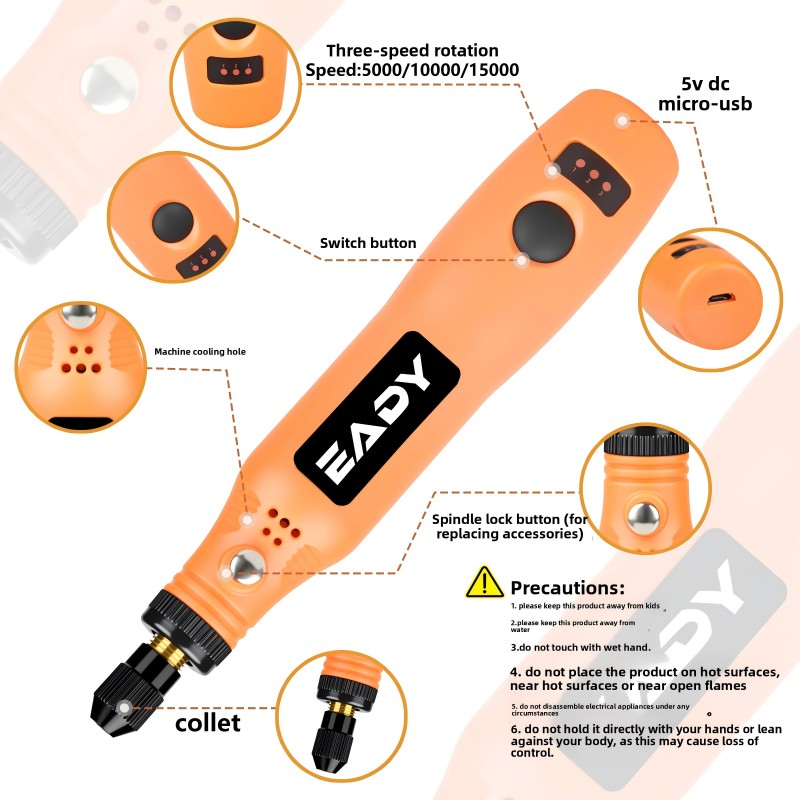 USB Cordless Rotary Tool Kit – - Power Tools Safety ulasan dan harga
