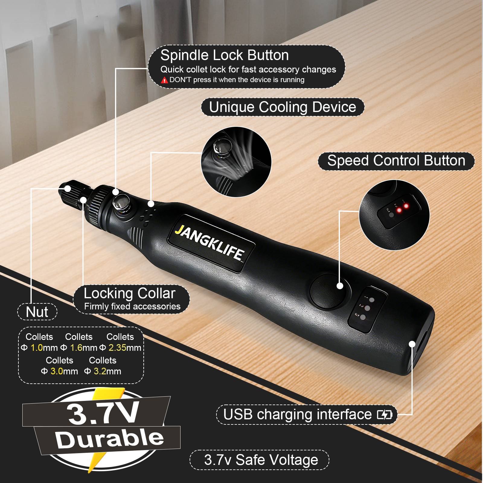 JANGKLIFE USB Cordless Rotary  - Power Tools Ingco ulasan dan harga