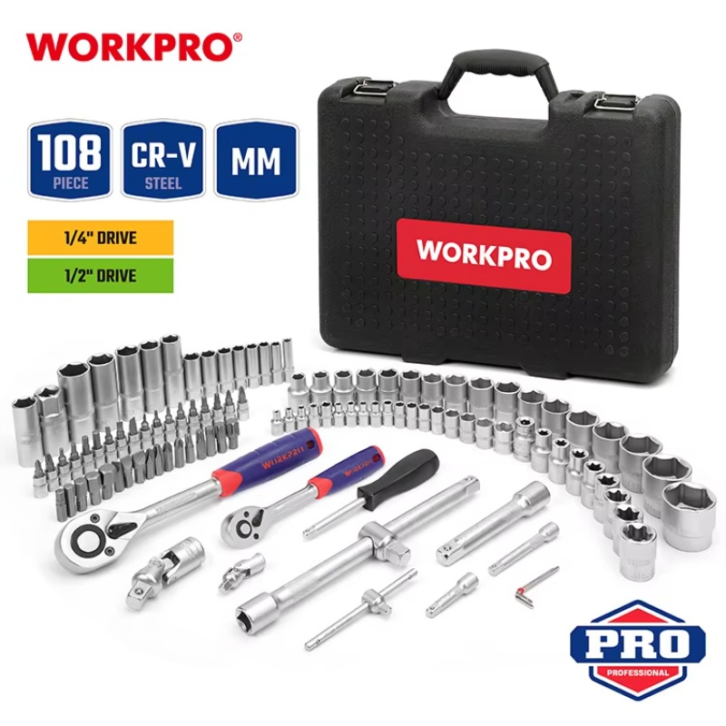 108pcs Professional Mechanics  - Power Tools Repairs ulasan dan harga