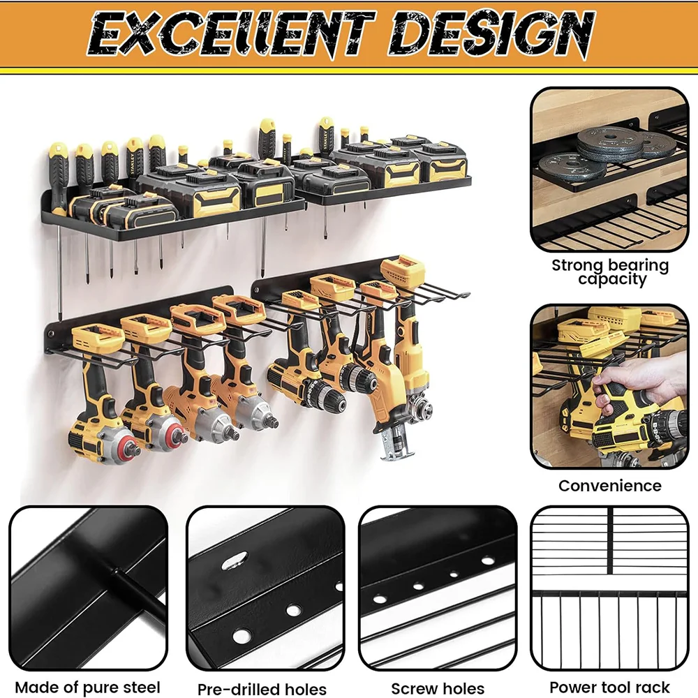 Power Tool Wall Mount Holder H - Power Tools On Pegboard ulasan dan harga