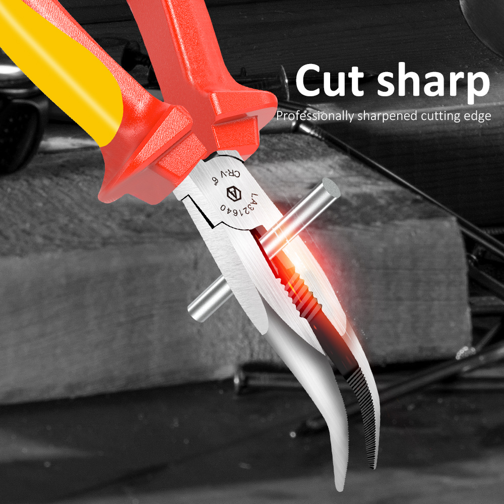 Insulated Curved Needle Nose P - Power Tools Germany ulasan dan harga