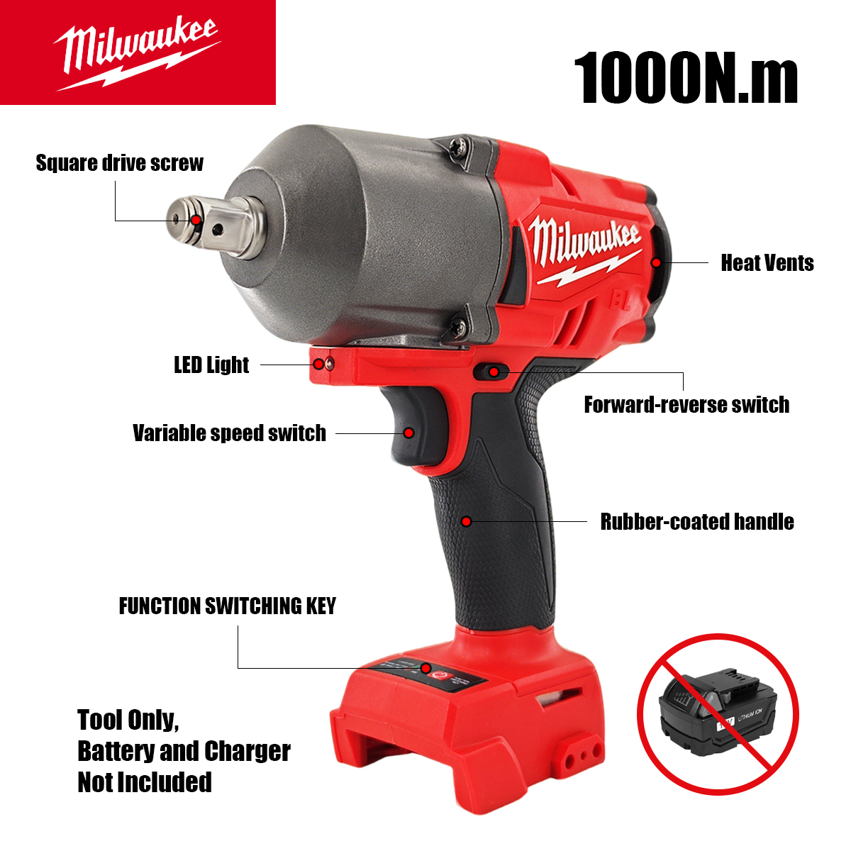 Milwaukee M18 High Torque 1300 - Power Tools Ingco ulasan dan harga