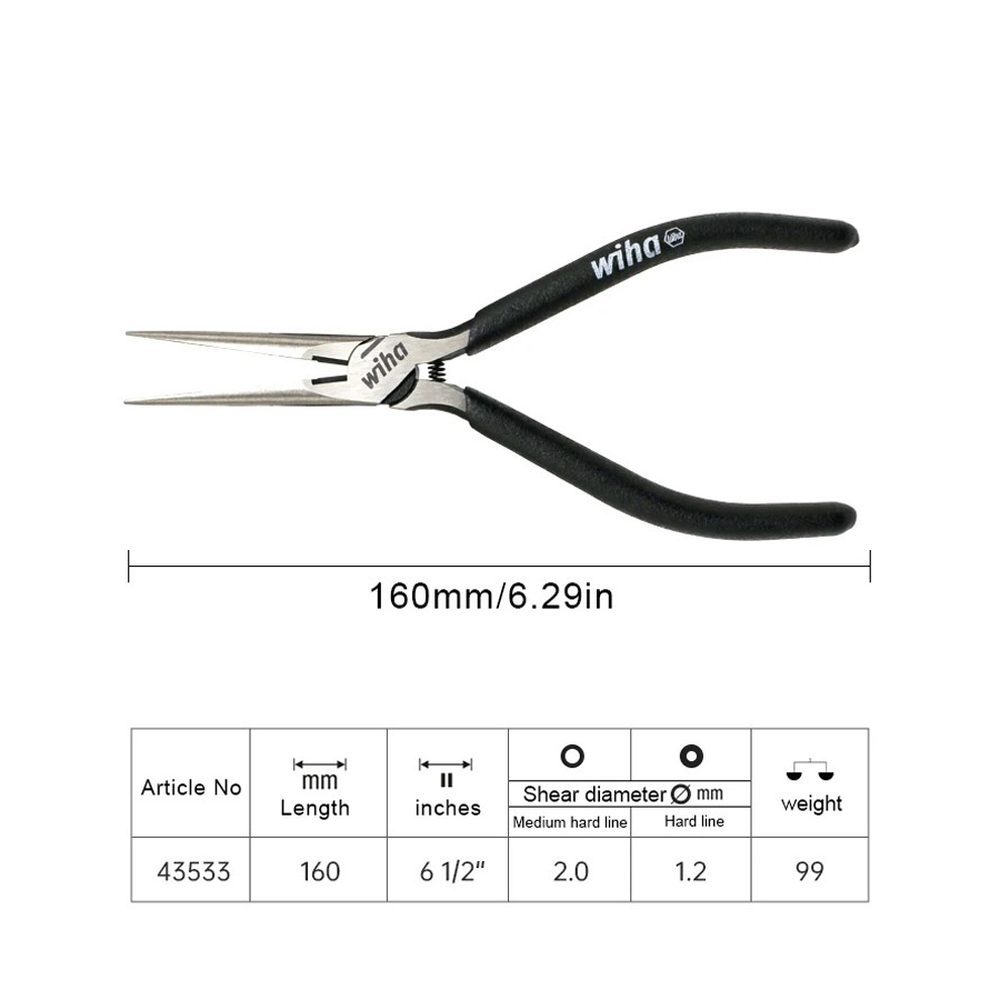 WIHA 1Pcs Snip Nose Pliers Lon - Power Tools Germany ulasan dan harga