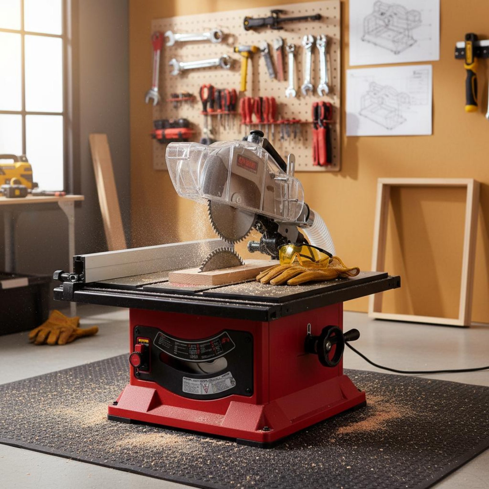 Table Saw Dust Guard Transpare - Power Tools Safety ulasan dan harga