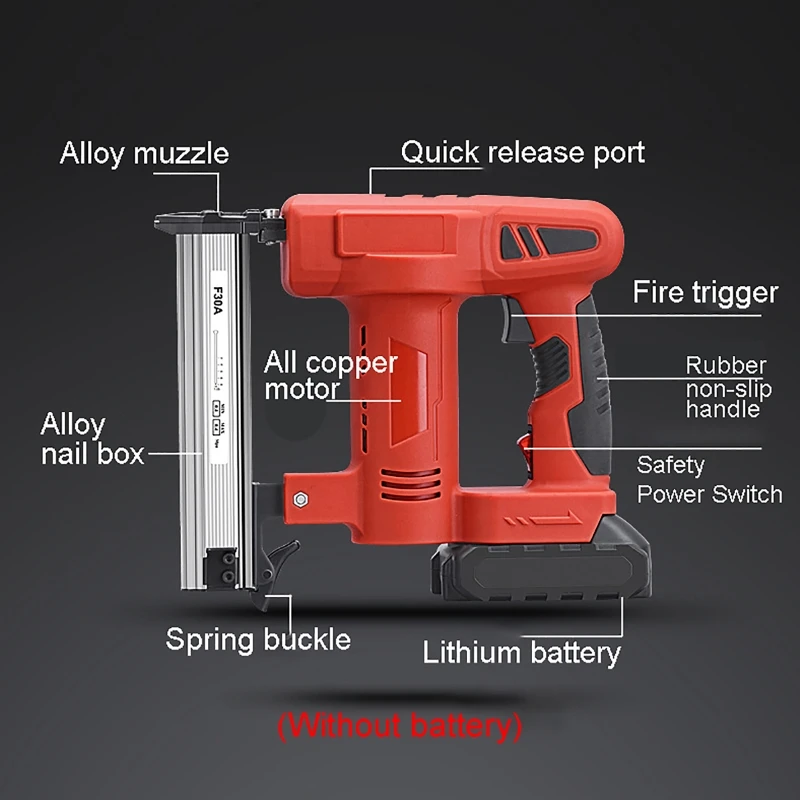 Electric Wireless Nail Gun F30 - Staple Gun Electric ulasan dan harga