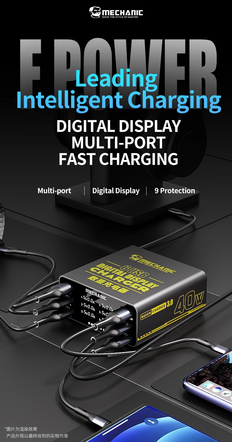 MECHANIC 6-Port USB fast charg - Power Tools Station ulasan dan harga